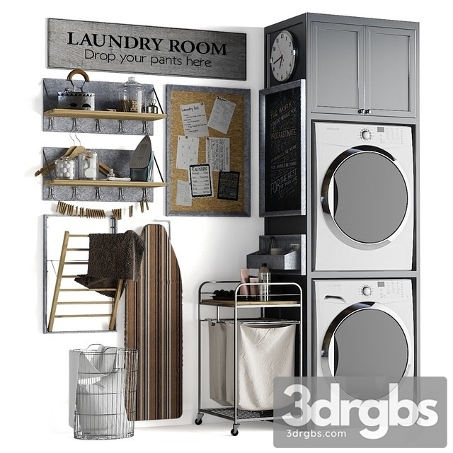 Clothes Laundry Decor 3dsmax Download - thumbnail 1