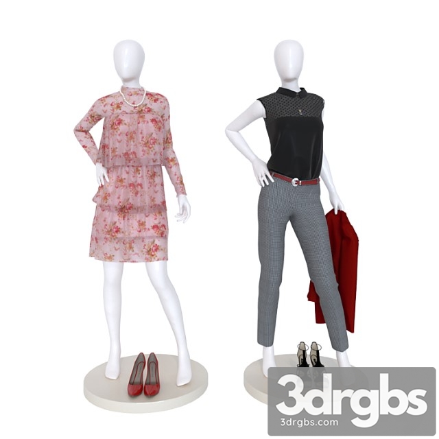 Clothes Mannequins with clothes 3dsmax Download - thumbnail 1