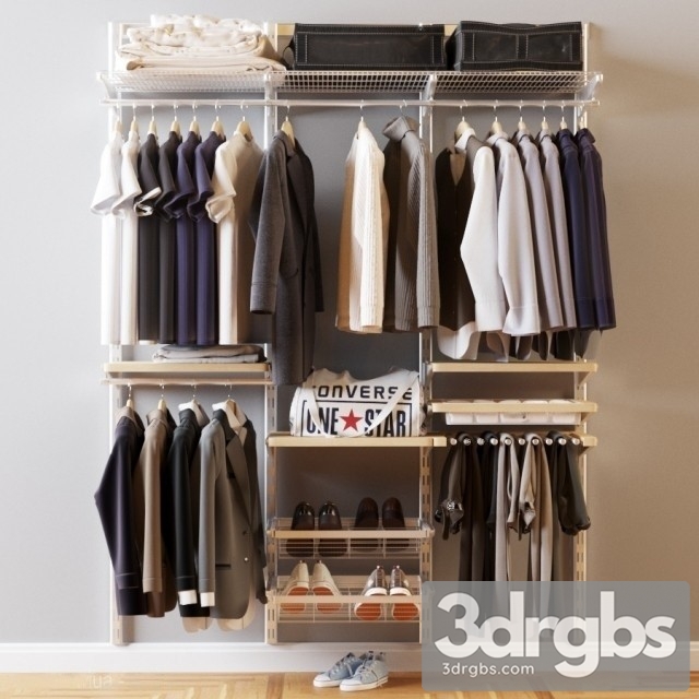 Clothes Men Closet Elfa 3dsmax Download - thumbnail 1