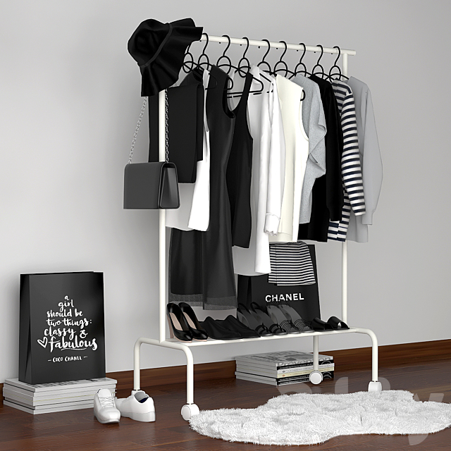 Clothes on a hanger 3ds Max - thumbnail 2