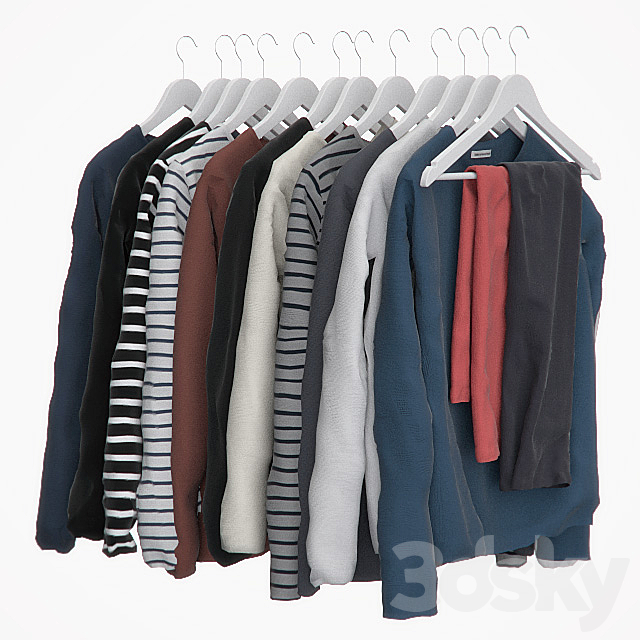 Clothes on hangers 3DSMax File - thumbnail 2