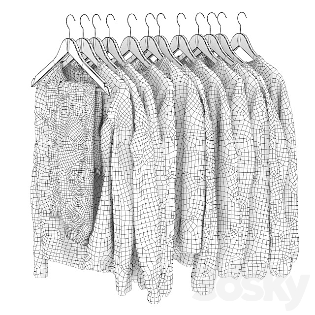 Clothes on hangers 3DSMax File - thumbnail 3