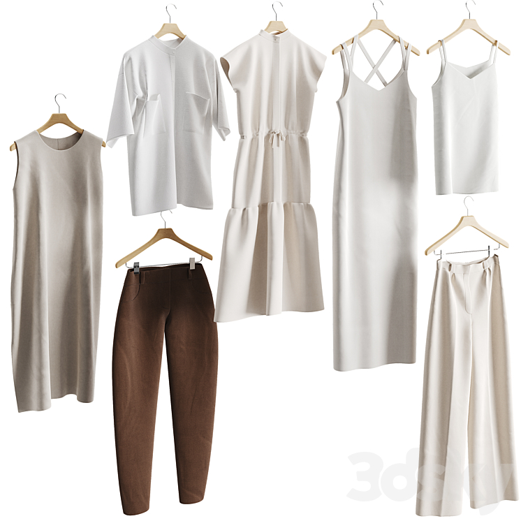 Clothes Set 01 3DS Max Model - thumbnail 2