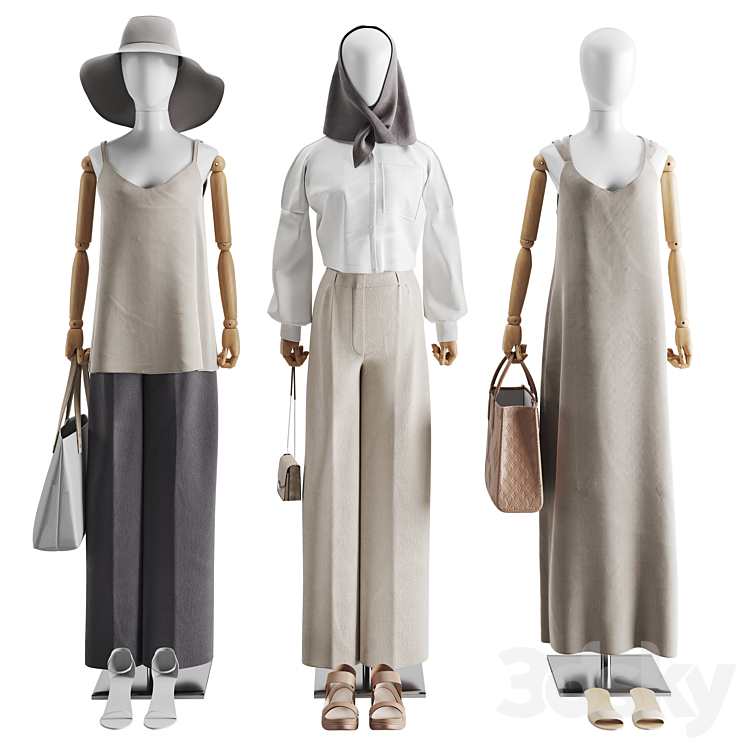 Clothes Set 02 3DS Max Model - thumbnail 1