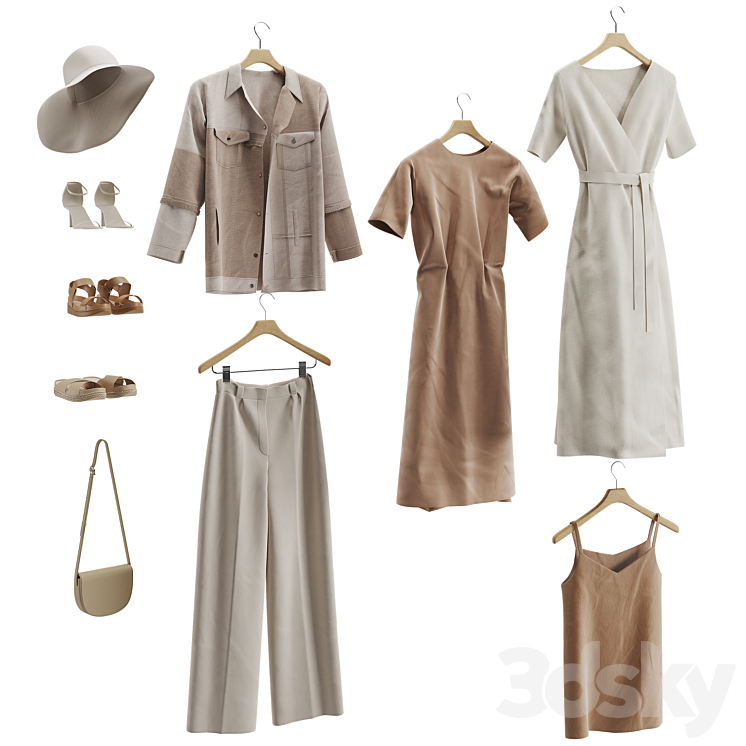 Clothes Set 04 3DS Max Model - thumbnail 2