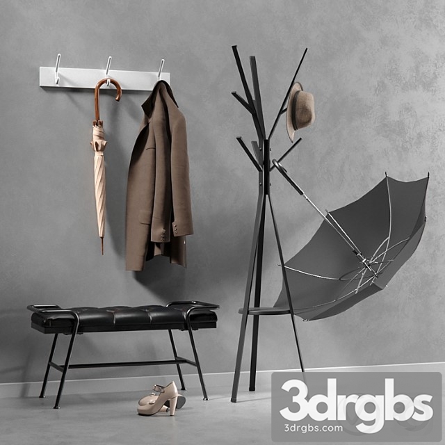 Clothes Set In The Hallway 3dsmax Download - thumbnail 1