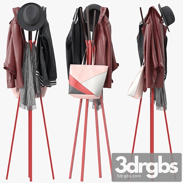 Clothes Splash coat rack 3dsmax Download - thumbnail 1