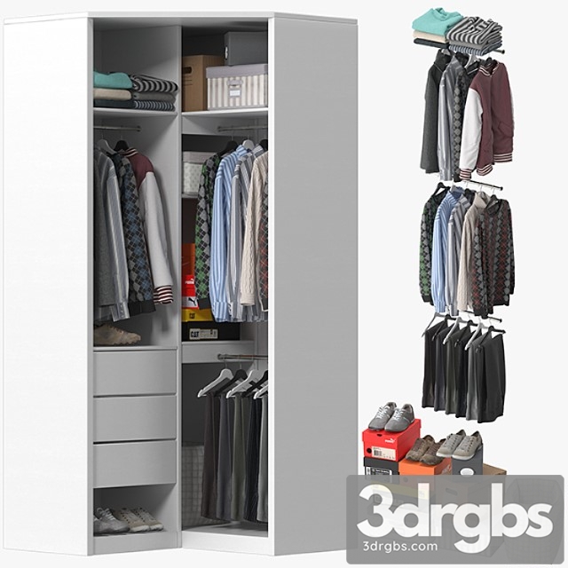 Clothes Wardrobe 2 3dsmax Download - thumbnail 1