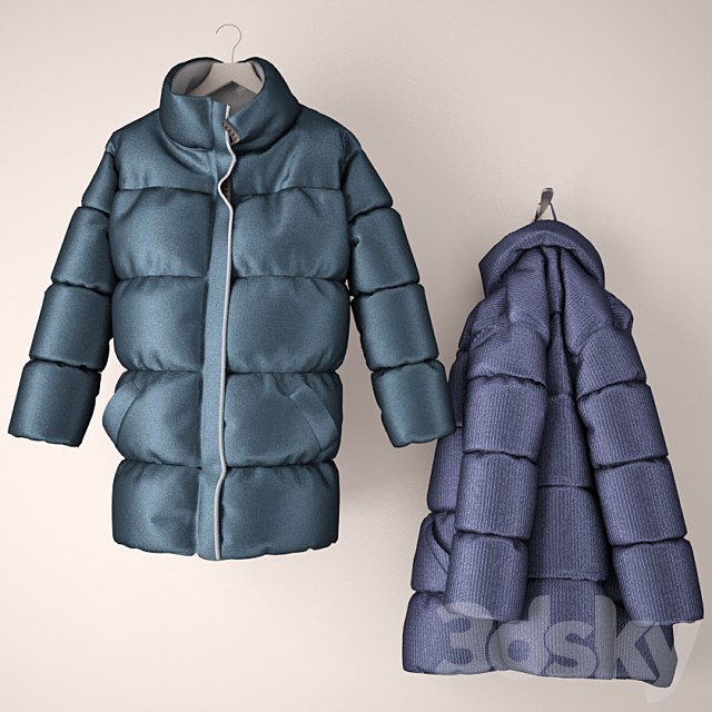 clothing down jacket 3DS Max Model - thumbnail 1