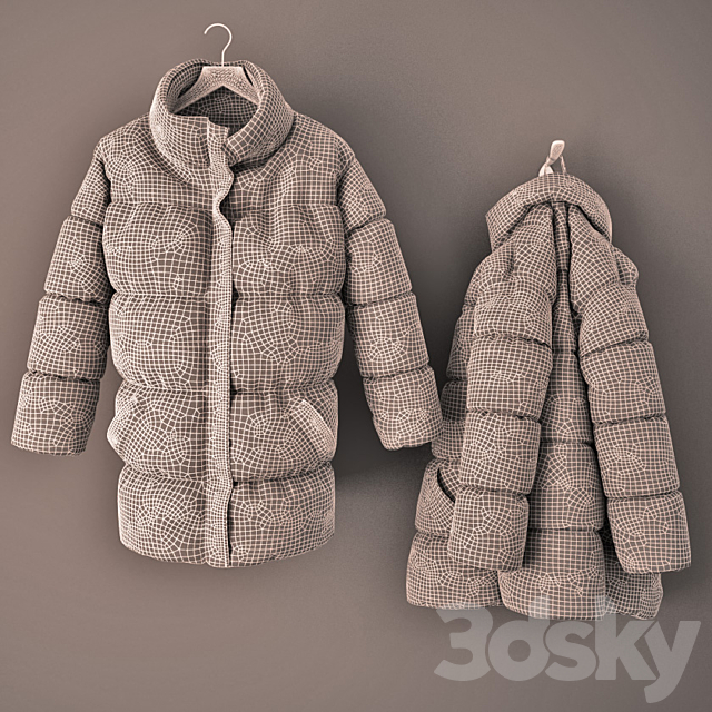 clothing down jacket 3DS Max Model - thumbnail 3