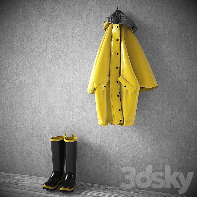 Clothing in the rain 3DSMax File - thumbnail 1