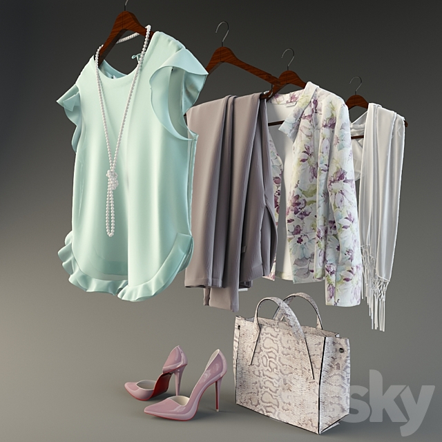 clothing set-03 3ds Max - thumbnail 1