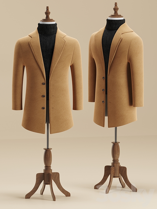 coat for men 3DSMax File - thumbnail 5