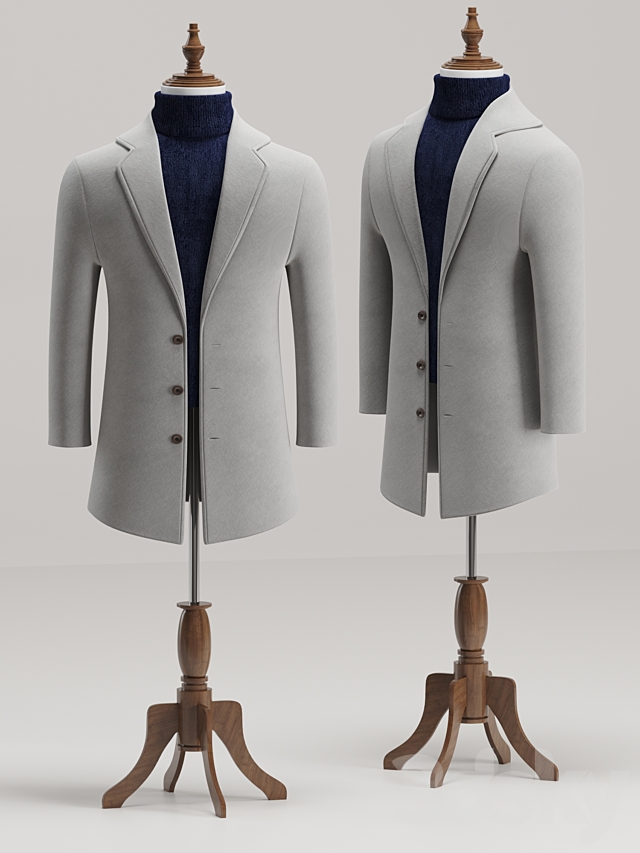 coat for men 3DSMax File - thumbnail 6