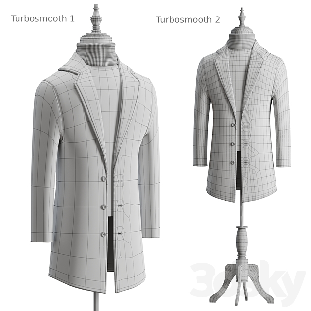 coat for men 3DSMax File - thumbnail 7