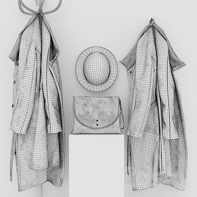 coat hanger-rack and on the hook 3DSMax File - thumbnail 3