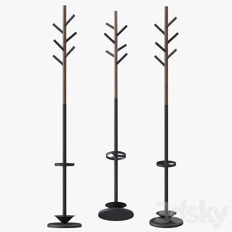 Coat Rack with Umbrella 3DS Max Model - thumbnail 2