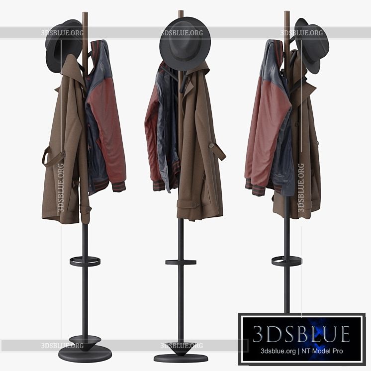 Coat Rack with Umbrella 3DS Max - thumbnail 3