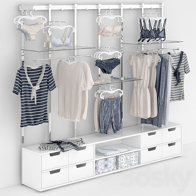 commercial equipment with clothes 3DSMax File - thumbnail 1