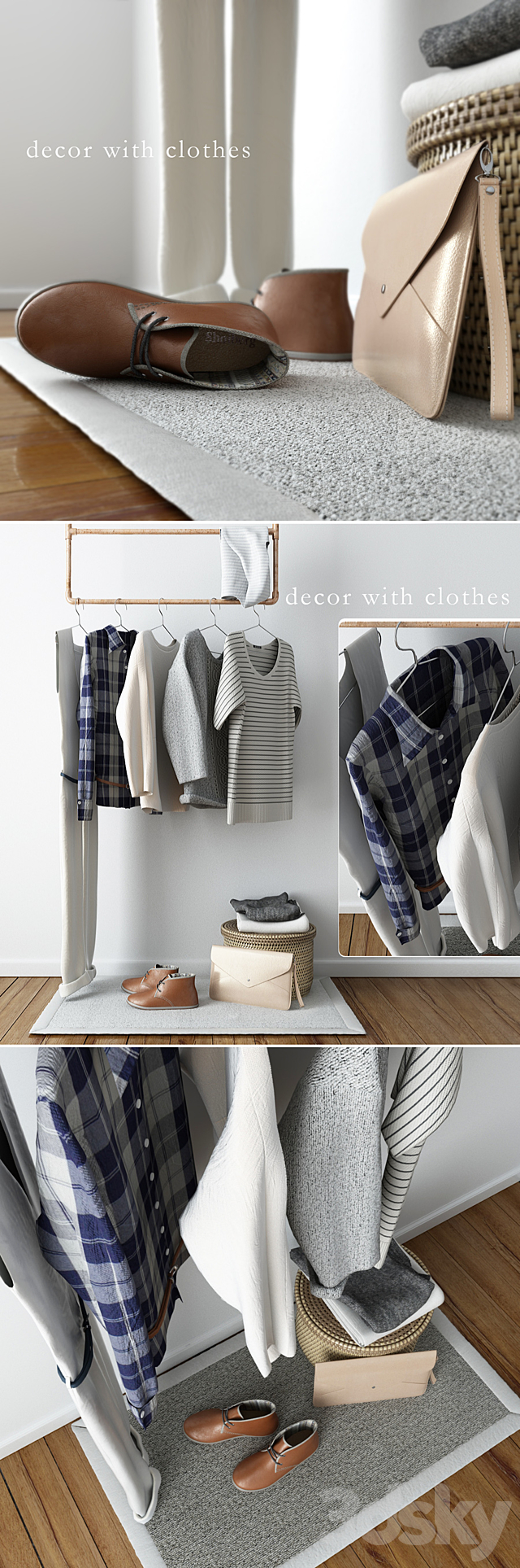 Decor with clothes 3DSMax File - thumbnail 1