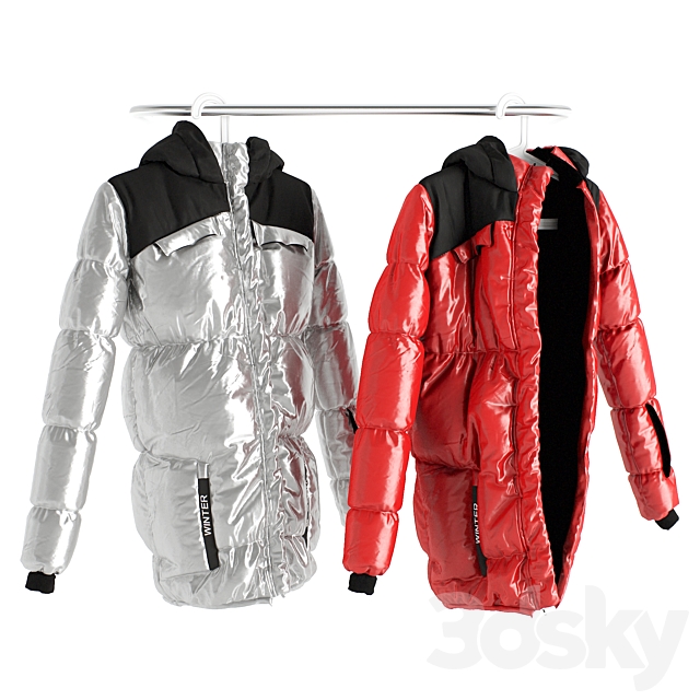 Down jacket on a hanger 3DSMax File - thumbnail 1