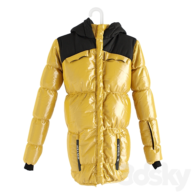 Down jacket on a hanger 3DSMax File - thumbnail 2