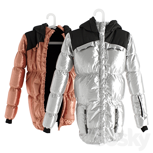 Down jacket on a hanger 3DSMax File - thumbnail 5