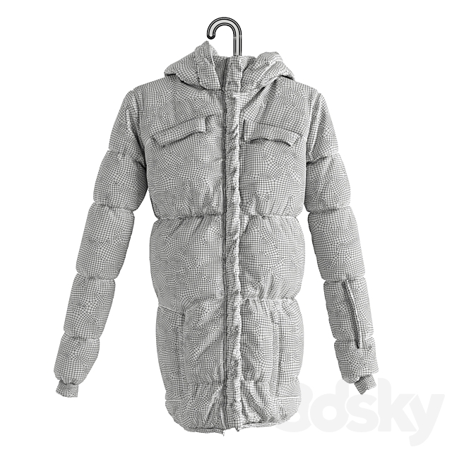 Down jacket on a hanger 3DSMax File - thumbnail 7