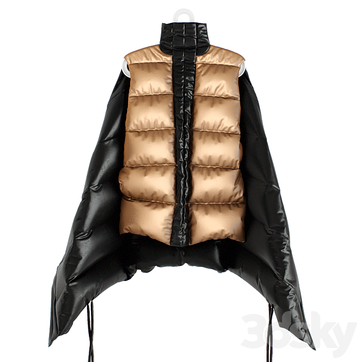 Down jacket on a hanger Moncler Elina 3DS Max Model - thumbnail 2