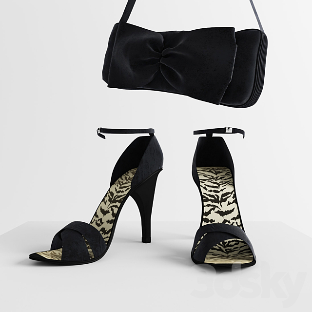 Dress. shoes and bag 3DSMax File - thumbnail 2