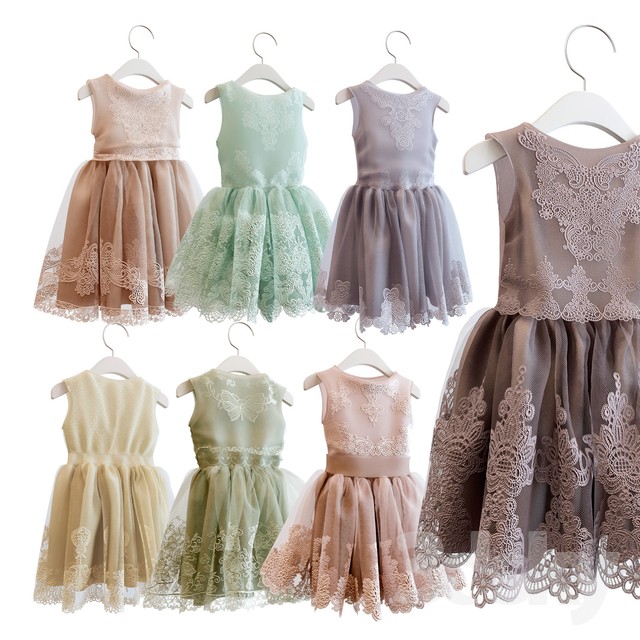 Dresses for a little princess 3DS Max - thumbnail 3