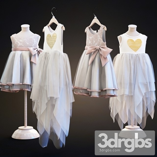 Dresses Kids 3dsmax Download - thumbnail 1