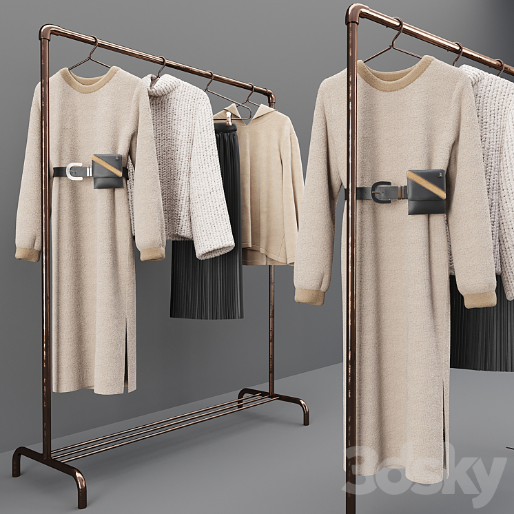 Elegant Woman Clothes Set 03 3DS Max - thumbnail 2