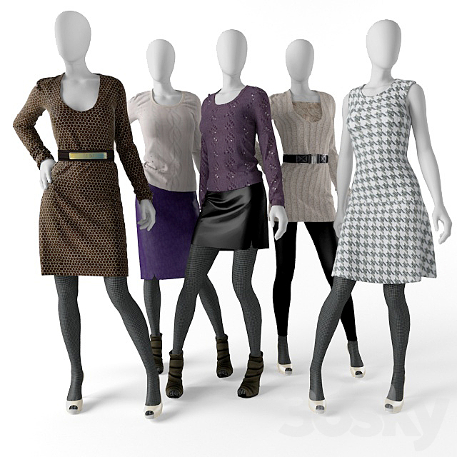 female mannequins 3DSMax File - thumbnail 1