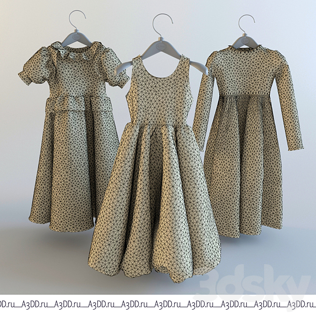 Flower Girl Dresses 3ds Max - thumbnail 2