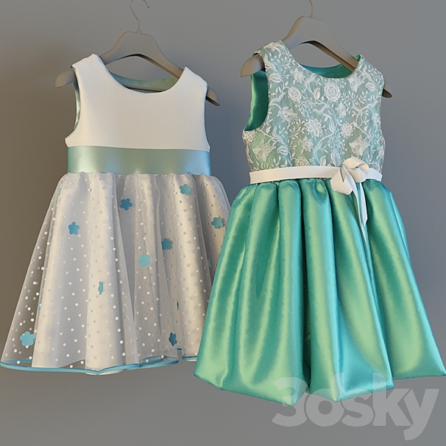 flower girl dresses 3DSMax File - thumbnail 1