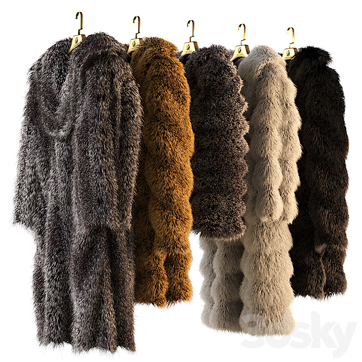 Fur coats 3DS Max - thumbnail 1