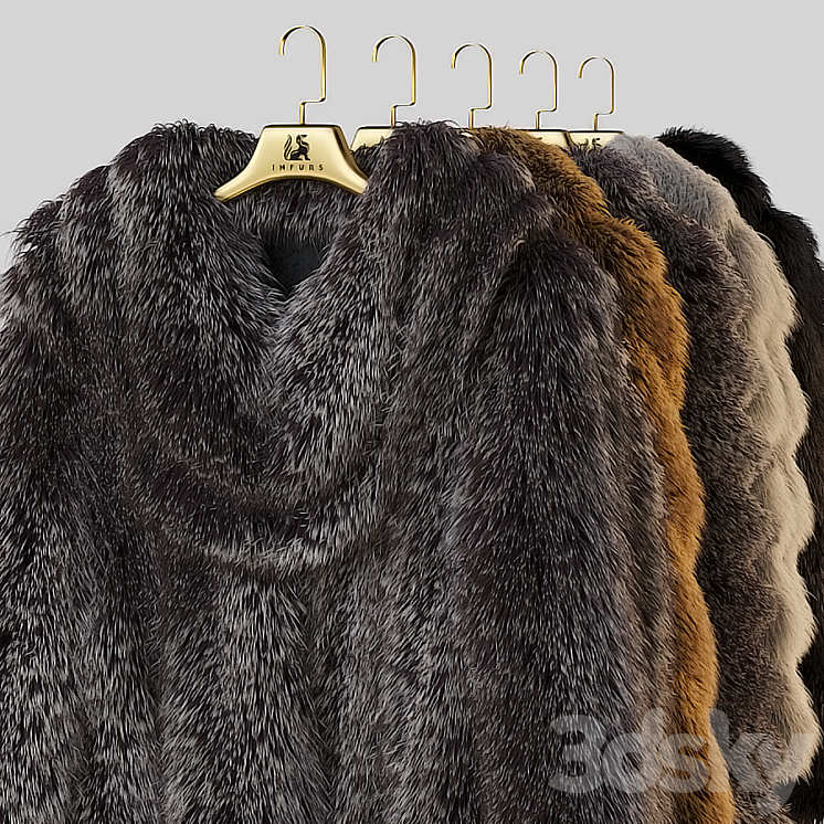 Fur coats 3DS Max - thumbnail 2