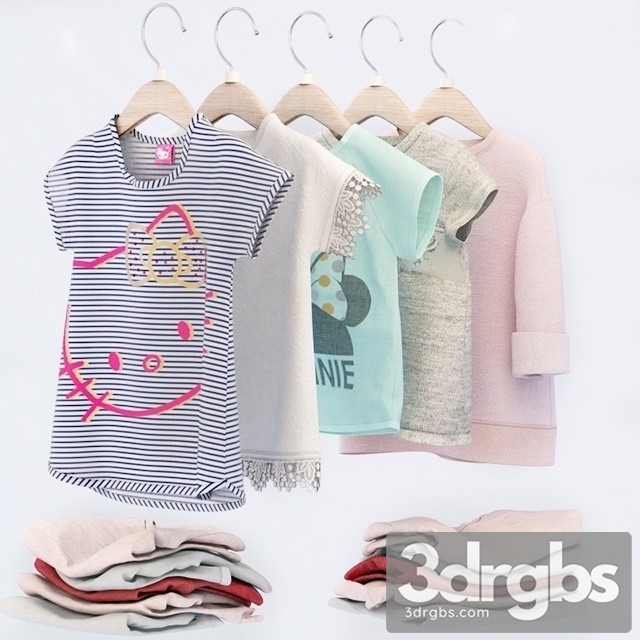 Girls Tshirts 3dsmax Download - thumbnail 1