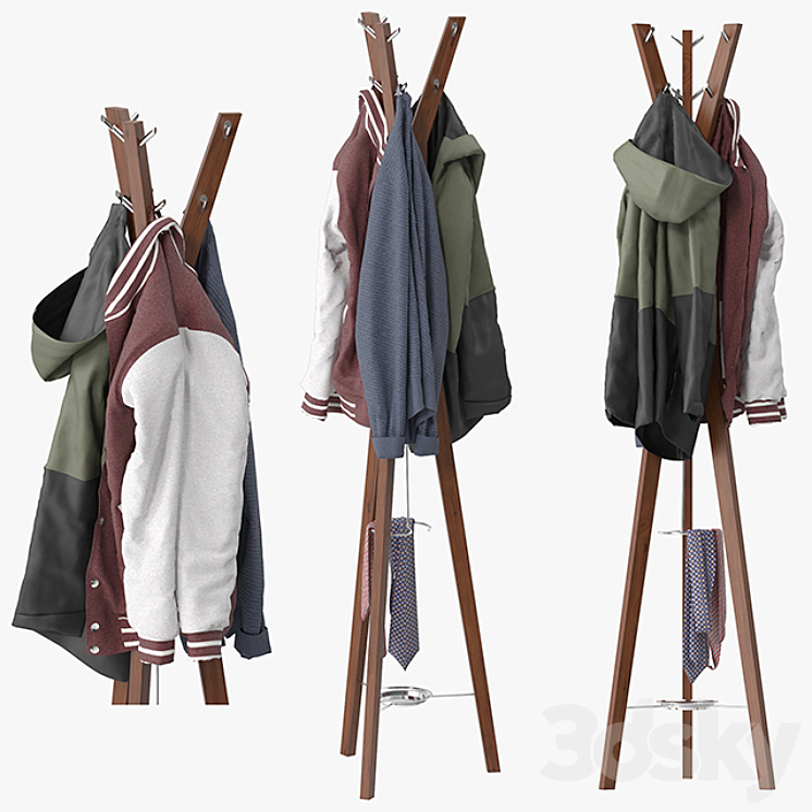 Hanny coat stand 3DS Max - thumbnail 1