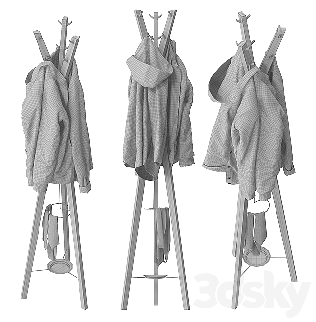 Hanny coat stand 3DSMax File - thumbnail 3