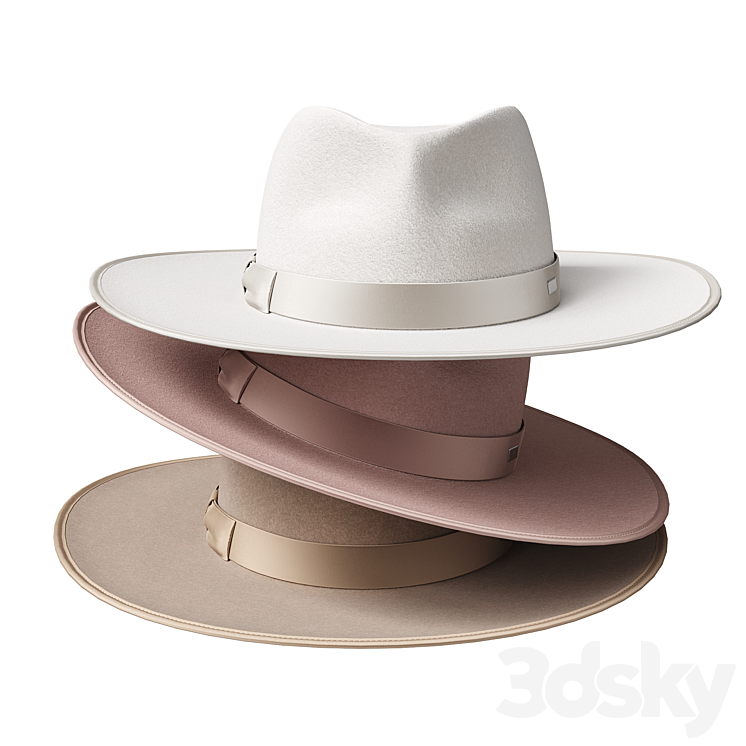 Hat set 3DS Max Model - thumbnail 1