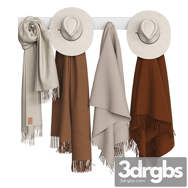 Hats and scarves on a hanger - thumbnail 1