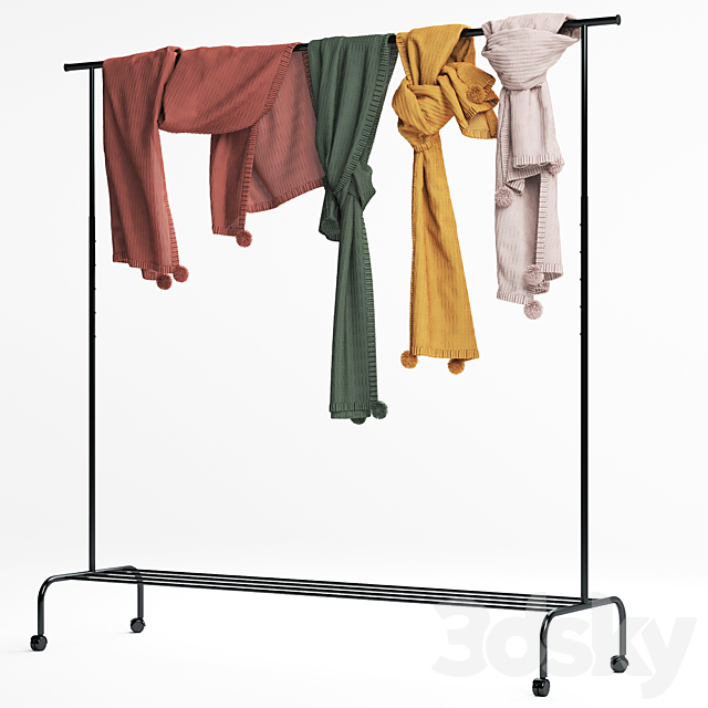 IKEA Clothes rack 3DS Max Model - thumbnail 2