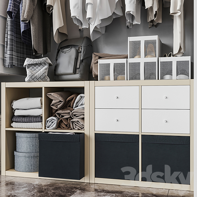 Ikea ikea Built-in wardrobe 3DS Max Model - thumbnail 4