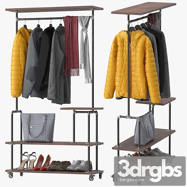 Industrial clothing rack - thumbnail 1