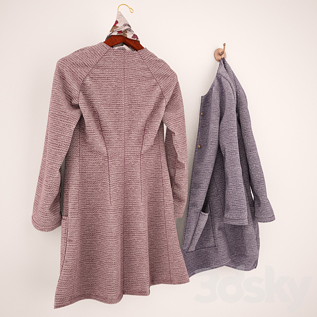 jacket on a hanger and hook 3DSMax File - thumbnail 2