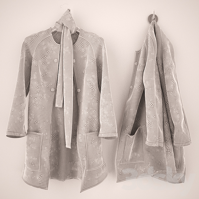 jacket on a hanger and hook 3DSMax File - thumbnail 3