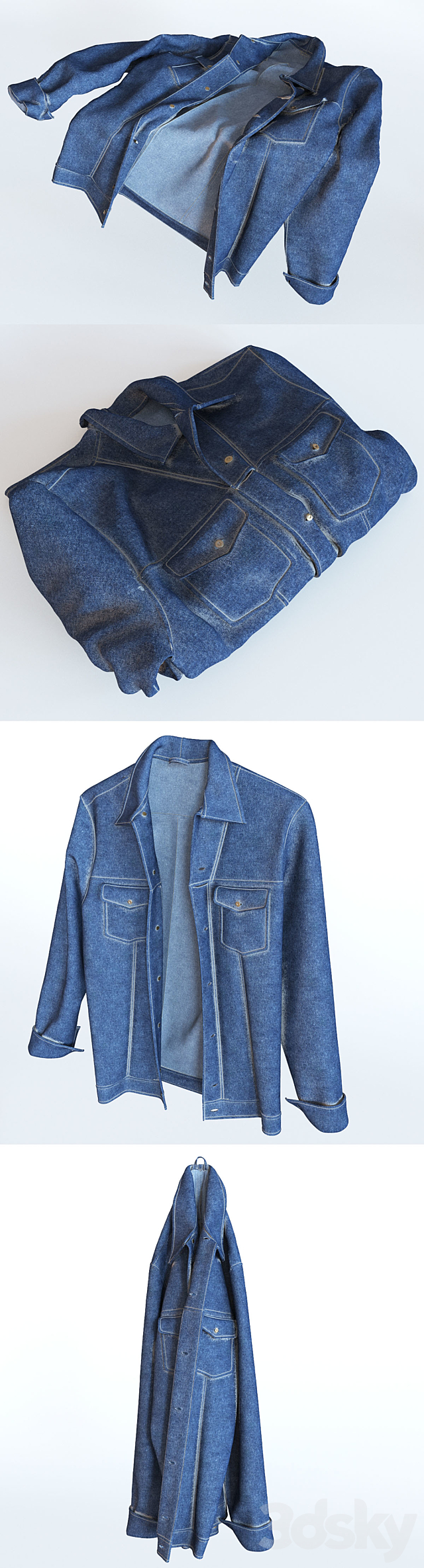 Jean jacket 3DSMax File - thumbnail 2