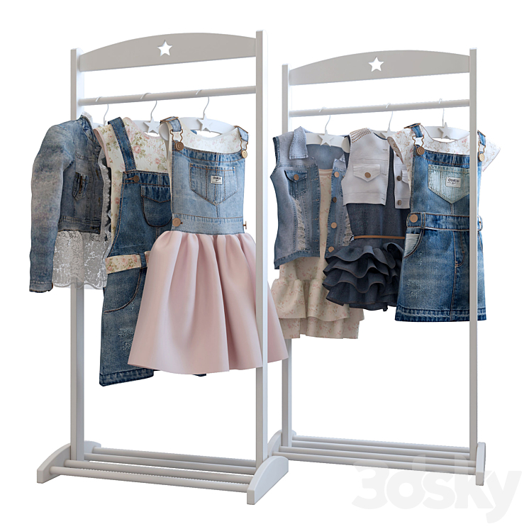 Jeans dresses for a little princesse 3DS Max - thumbnail 2